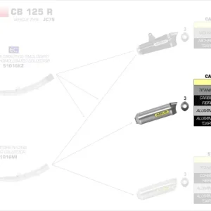 Arrow Thunder Aluminium Endschalldämpfer passend für Honda CB 125 R 18-20 Bestseller