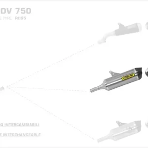 Arrow Race-Tech Titan Endschalldämpfer passend für Honda X-ADV 750 17-23 Neue Kollektion