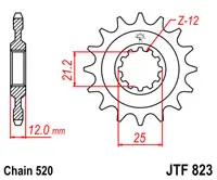 Echt Ritzel CNC 12 13 14 15 16 Zähne (520) passend für Husaberg / Husqvarna