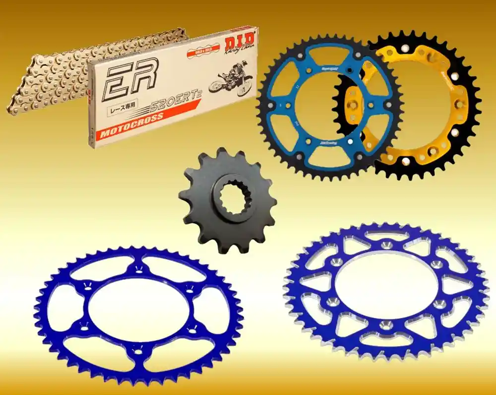 Schnäppchen DID Kettensatz passend für Husaberg FC400 6-Gang (Bj.00-01) DID520 Kette