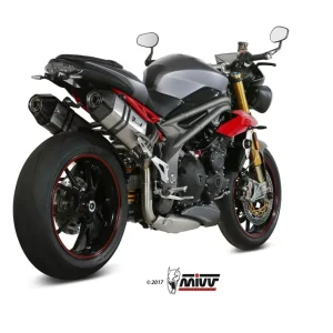 MIVV Speed Edge Edelstahl Auspuff passend für Triumph Speed Triple 16–17 Preiswert