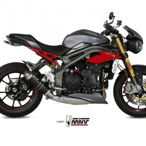 MIVV GP Black Steel Endschalldämpfer passend für Triumph Speed Triple 1050 Heißes Angebot
