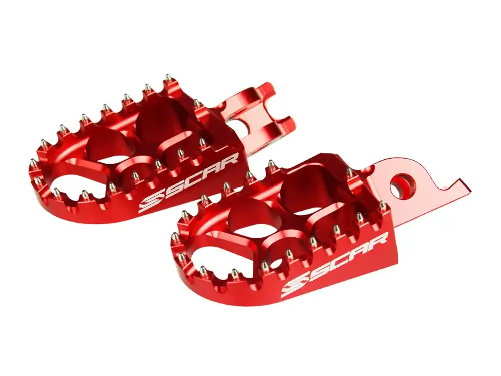 Fussraste Evolution rot / silber - Scar S3515R Aktuell