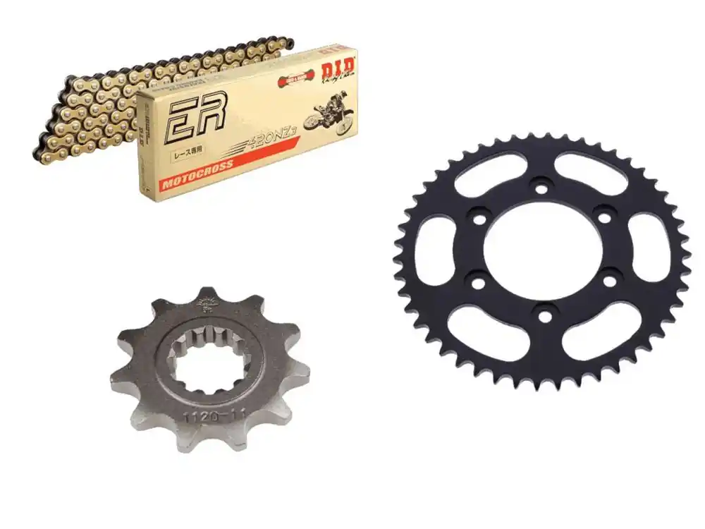 DID Kettensatz passend für Rieju 50 MRT Cross / Supermotard / Pro (Bj.06-22) DID420 Kette Mega-Angebot