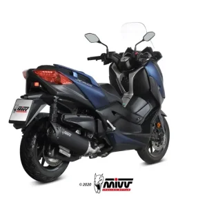MIVV Mover Edelstahl Schwarz inkl. Kat passend für Yamaha X-Max 400 17-21 Kostenloser Versand