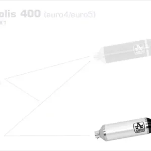 Top-Preis Arrow Urban Endschalldämpfer Aluminium Schwarz passend für Peugeot Metropolis 400 17-21