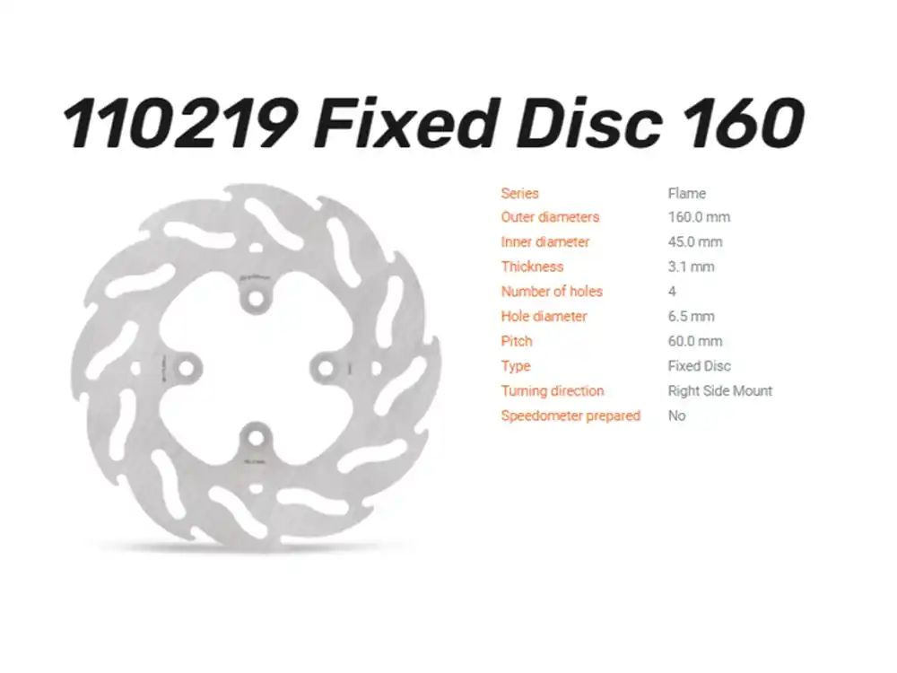 Solange Der Vorrat Reicht Moto-Master Bremsscheibe Flame hinten passend für KTM SX 65 - 110219