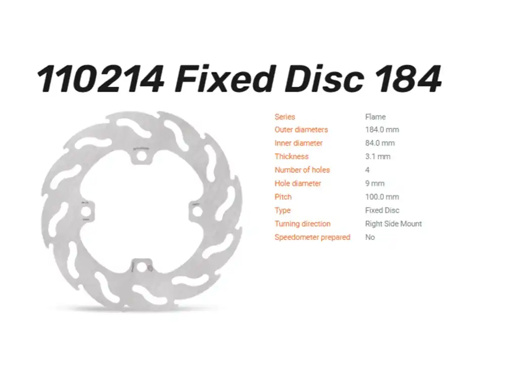 Moto-Master Bremsscheibe Flame hinten passend für Kawasaki KX 85 / 100 - 110214 Schnäppchen