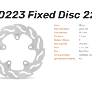 Schneller Versand Moto-Master Bremsscheibe Flame hinten passend für Suzuki - 110223