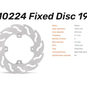 Moto-Master Bremsscheibe Flame hinten passend für Yamaha YZ 65 / 80 / 85 / LW - 110224 Kracherpreis