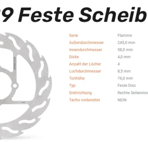 Billig Moto-Master Bremsscheibe Flame hinten passend für Yamaha - 110229