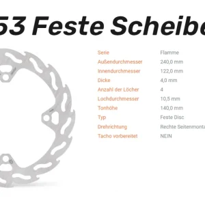 Preisknaller Moto-Master Bremsscheibe Flame hinten passend für Suzuki - 110253
