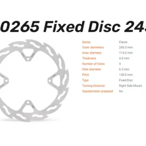 Sichere Zahlung Moto-Master Bremsscheibe Flame hinten passend für TM Racing - 110265