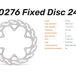 Moto-Master Bremsscheibe Flame hinten passend für Suzuki RM 125 / 250 - 110276 Geprüft