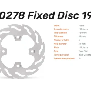 Sonderaktion Moto-Master Bremsscheibe Flame hinten passend für Polaris Predator 500 - 110278