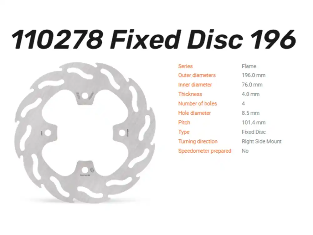 Sonderaktion Moto-Master Bremsscheibe Flame hinten passend für Polaris Predator 500 - 110278