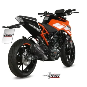 Schnäppchen MIVV Suono Black Steel Endschalldämpfer passend für KTM Duke 125–390, RC 125–390 (2017–2020)