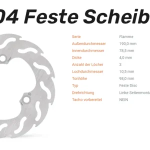 Preiswert Moto-Master Bremsscheibe Flame hinten passend für Suzuki - 110304