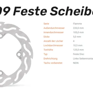 Moto-Master Bremsscheibe Flame hinten passend für Triumph - 110309 Jetzt Kaufen