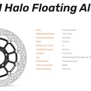 Moto-Master Bremsscheibe Floating-Alu Halo-Serie passend für MV Agusta - 112181 Angebot