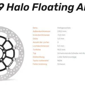 Moto-Master Bremsscheibe Floating-Alu Halo-Serie passend für Ducati - 112299 Markenprodukt