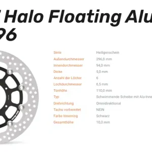 Günstig Moto-Master Bremsscheibe Floating-Alu Offset Halo-Serie passend für Honda - 113137