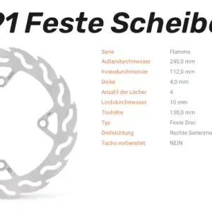 Rabatt Moto-Master Bremsscheibe Flame hinten passend für Husqvarna / SWM - 110391