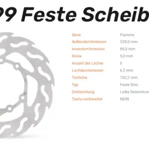 Moto-Master Bremsscheibe Flame hinten passend für Yamaha - 110399 Jetzt Kaufen