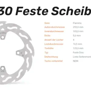 Preiswert Moto-Master Bremsscheibe Flame hinten passend für Triumph - 110430