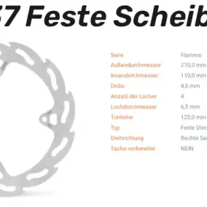 Moto-Master Bremsscheibe Flame hinten passend für Husqvarna / KTM - 110437 Echt