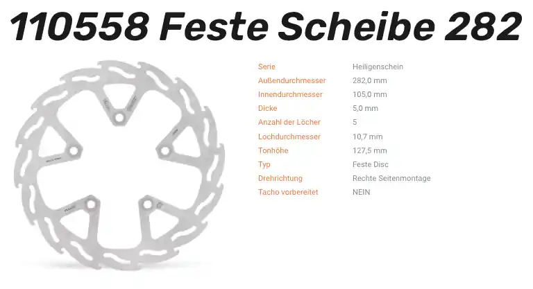 Moto-Master Bremsscheibe Flame hinten passend für Triumph - 110558 Sale