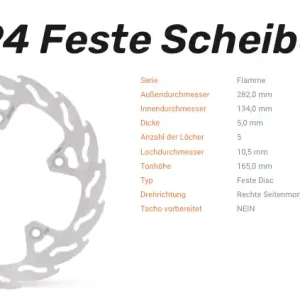 Must-Have Moto-Master Bremsscheibe Flame hinten passend für Yamaha - 110594