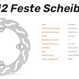 Preisreduziert Moto-Master Bremsscheibe Flame hinten passend für MV Agusta - 110612
