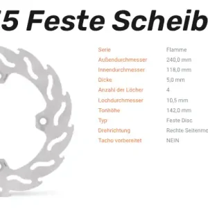 Moto-Master Bremsscheibe Flame hinten passend für Suzuki - 110655 Sale