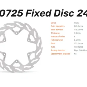 Moto-Master Bremsscheibe Flame hinten passend für Fantic / Yamaha - 110725 Sichere Zahlung