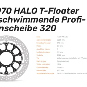 Jetzt Kaufen Moto-Master schwimmende Profi-Rennscheibe Halo T-Floater passend für Honda - 117070