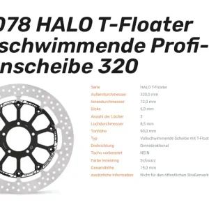 Moto-Master schwimmende Profi-Rennscheibe Halo T-Floater passend für Ducati - 117078 Online Kaufen