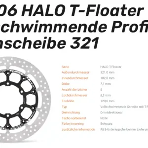 Moto-Master schwimmende Profi-Rennscheibe Halo T-Floater passend für Suzuki - 116106 Sonderangebot