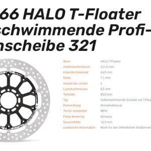 Moto-Master schwimmende Profi-Rennscheibe Halo T-Floater passend für BMW - 117066 Billig