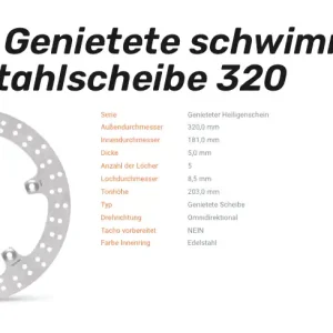 Moto-Master Bremsscheibe genietet Halo-Serie passend für BMW - 111066 Mega-Angebot