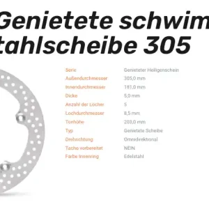Expressversand Moto-Master Bremsscheibe genietet Halo-Serie passend für BMW - 111071