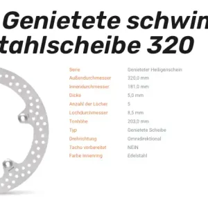 Moto-Master Bremsscheibe genietet Halo-Serie passend für BMW - 111072 Wochenendangebot