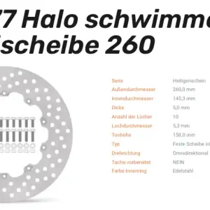 Wochenendangebot Moto-Master Bremsscheibe Halo-Serie Stahl passend für BMW - 111077