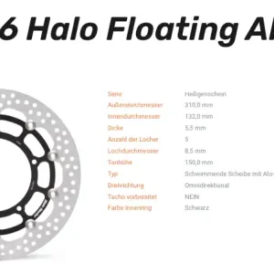 Moto-Master Bremsscheibe Floating-Alu Halo-Serie passend für Yamaha - 112206 Neu Im Sortiment