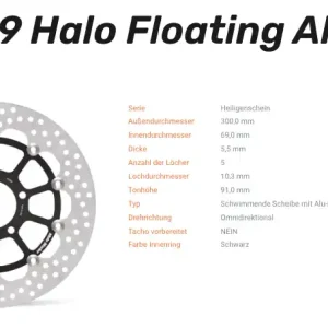 Moto-Master Bremsscheibe Floating-Alu Halo-Serie passend für Suzuzki - 112209 Super-Preis