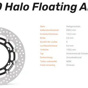 Sofort Bestellen Moto-Master Bremsscheibe Floating-Alu Halo-Serie passend für Yamaha - 112210