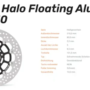 Moto-Master Bremsscheibe Floating-Alu Offset Halo-Serie passend für MV Agusta - 113165 Bestpreis