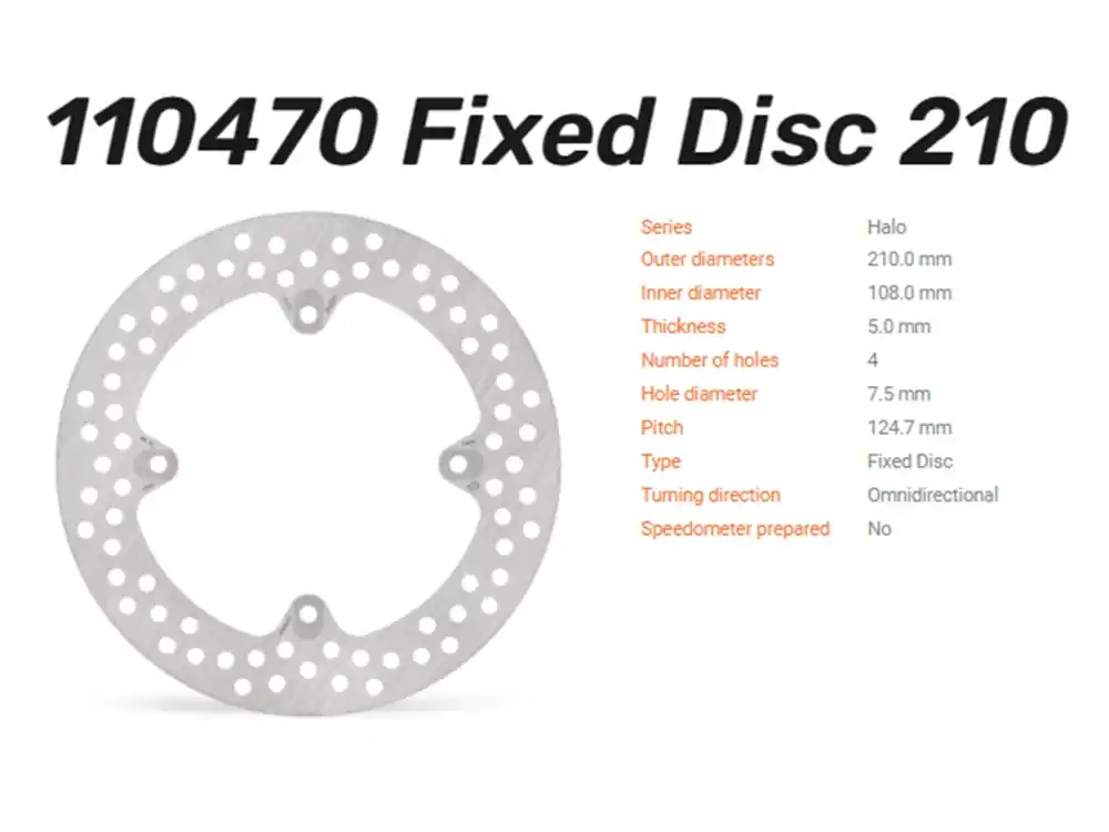 Sonderaktion Moto-Master Bremsscheibe Halo hinten passend für MV Agusta Brutale / F4 - 110470