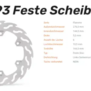 Sonderangebot Moto-Master Bremsscheibe Flame vorne passend für Honda - 110393