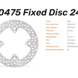 Super-Preis Moto-Master Bremsscheibe Halo hinten passend für Ducati - 110475